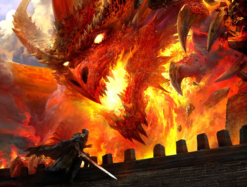 Donjons et Dragons 5 – Knight vs Fire Dragon