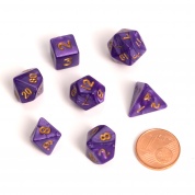 Set de 7 dés mini Fairy Dice : Marbled Purple