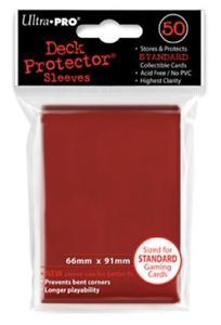 Pochettes format Standard Ultra Pro x50 : Rouge