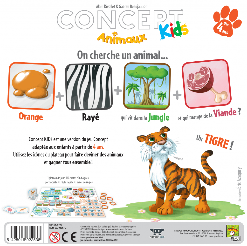Des Jeux Une Fois: Concept Kids Animaux