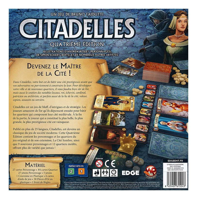 Citadelles quatrième édition - jeu de société