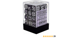 Set de 36 dés 6 faces 36D6 Chessex Gemini : Purple Steel