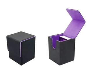Deck Box 100 cartes : Noir (intérieur Violet)