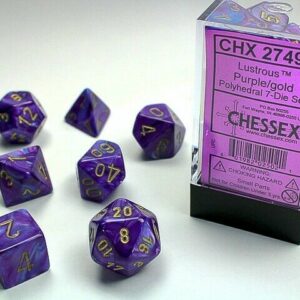 set de 7 des chessex lustrous purple w gold 1 jeux Toulon L Ataniere.jpg | Jeux Toulon L'Atanière