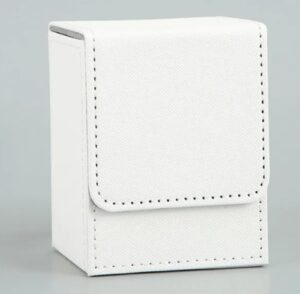 Deck Box 100 cartes : Blanc (intérieur Gris Clair)