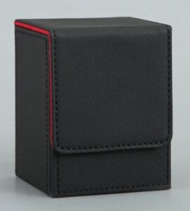 Deck Box 100 cartes : Noir (intérieur Rouge)