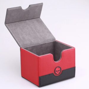 deck box horizontale cuir tete de mort noir rouge 1 jeux Toulon L Ataniere.jpg | Jeux Toulon L'Atanière